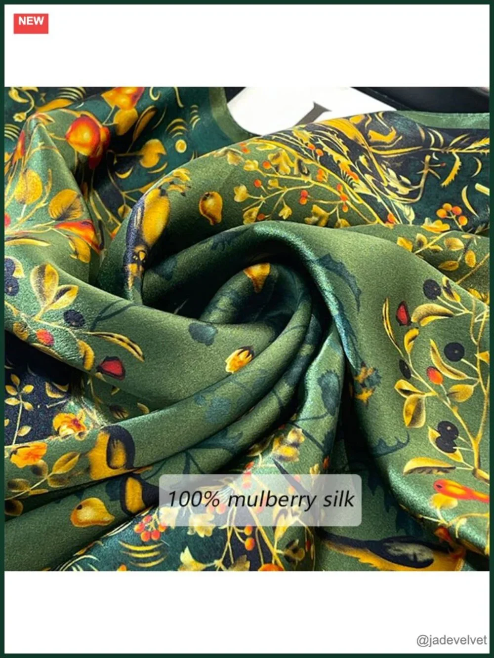 100% Mulberry Silk Square Scarf Lightweight Neck Scarf Gift Packed
